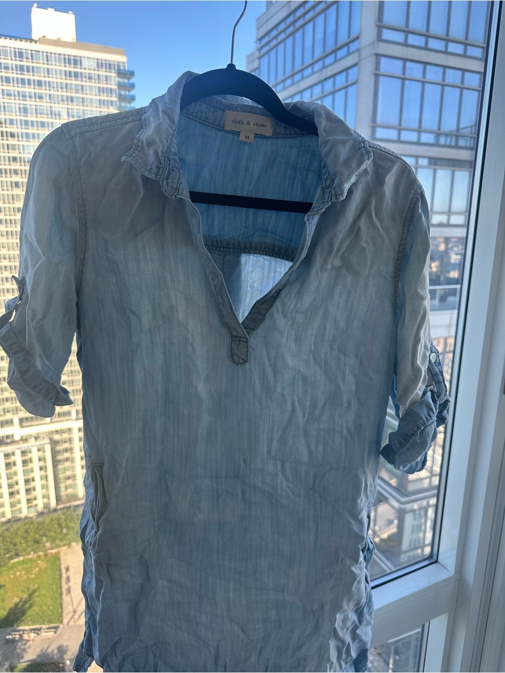 cloth & stone Light Blue Casual Button-Down Shirt